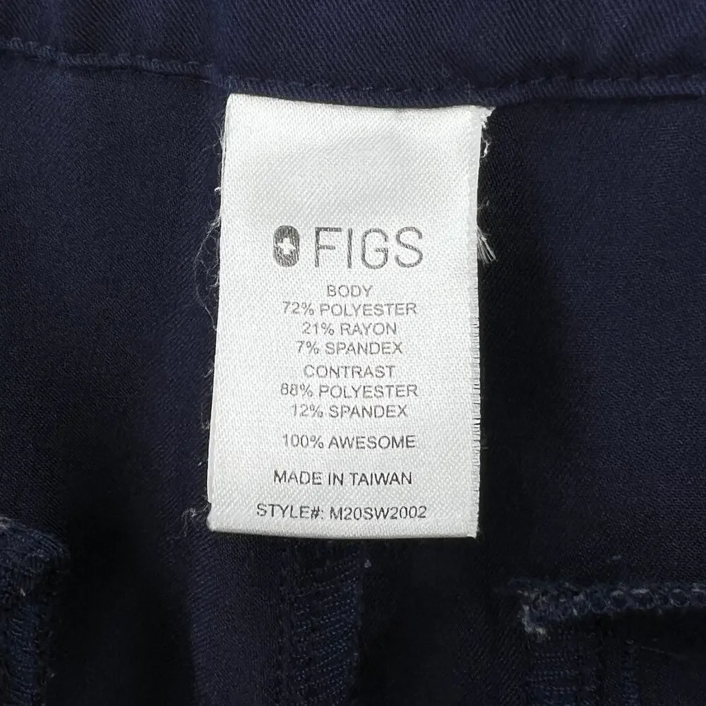 FIGS Scrub Pants Mens Small Navy Technical Collection Stretch